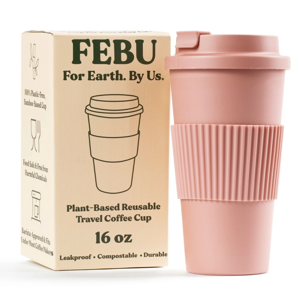 FEBU Plant Based Reusable Coffee Cup from For Earth By Us