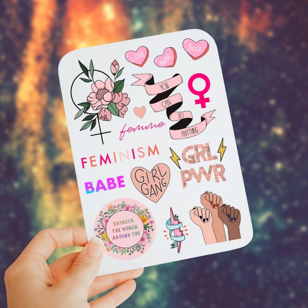 Girl Power Sticker Sheet from The Doodle Planet