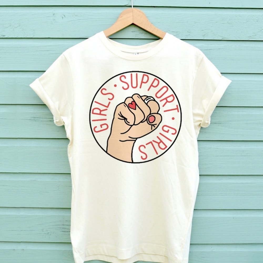 Girls Support Girls Fist Tee from Rollus1 on Etsy