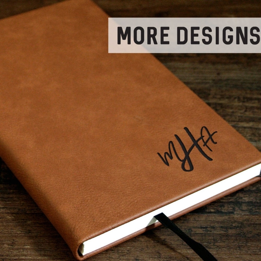 Monogrammed Leather Journal from Event City Design