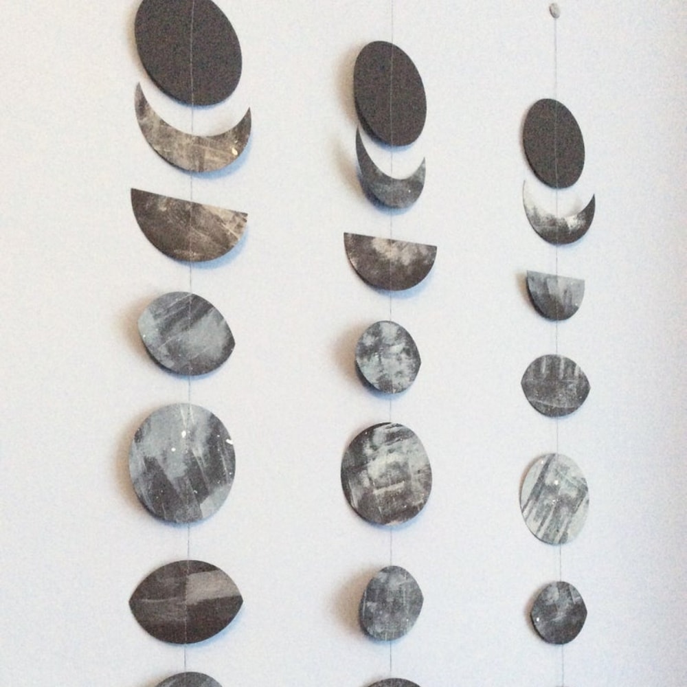 Moon Phases Wall Hanging from Paper Street Dolls on Etsy
