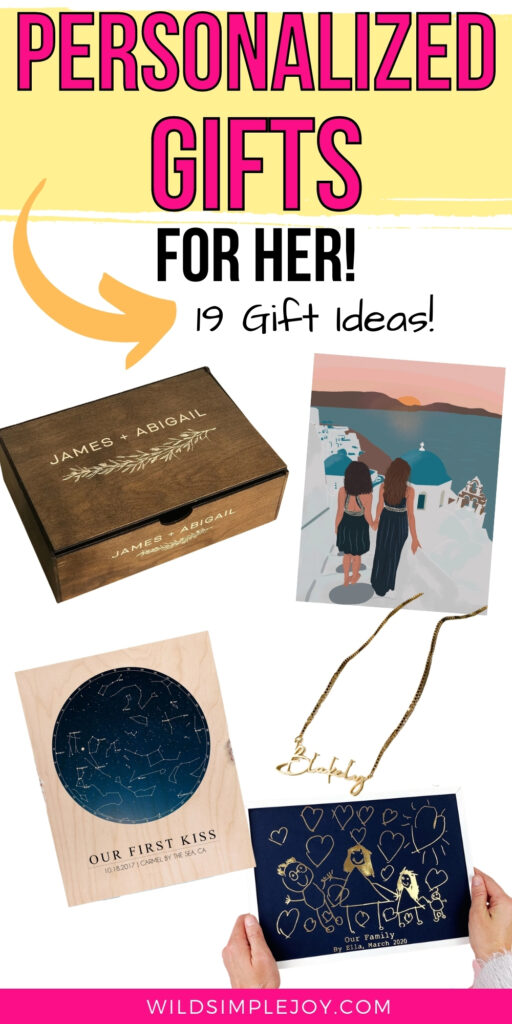 Affordable personalized gift ideas for women (Pinterest Image)