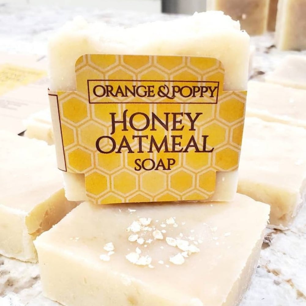 Oatmeal Honey Bar from Orange and Poppy for a new mom organic gift basket.