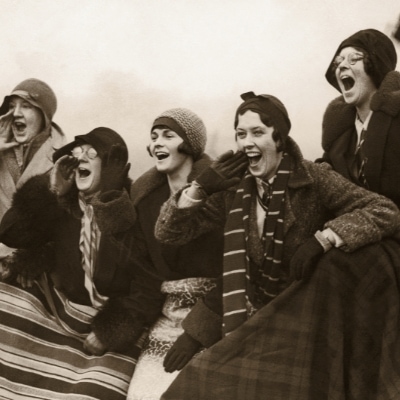 Old fashioned picture of a group of women