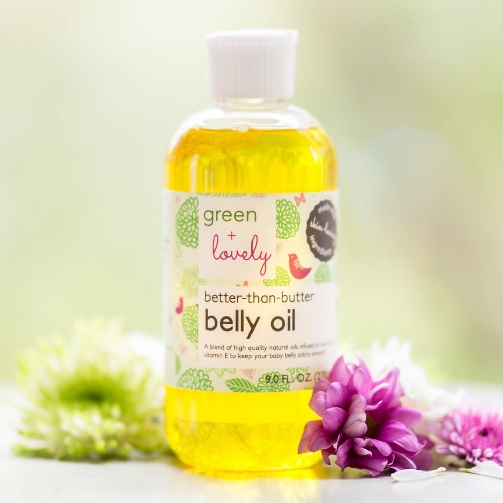 Pregnancy Belly Oil Stretch Mark from Green Lovely Products, for new mom organic gift basket