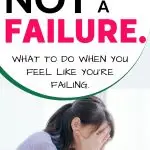 You're not a failure. what to do when you feel like a failure (Pinterest Image)
