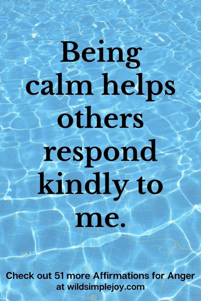 Being calm helps other respond kindly to me
