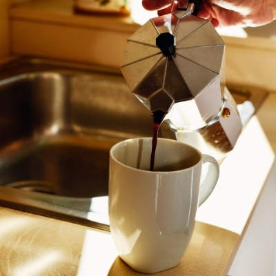A moka pot is another way to brew Rasa Coffee Alternative