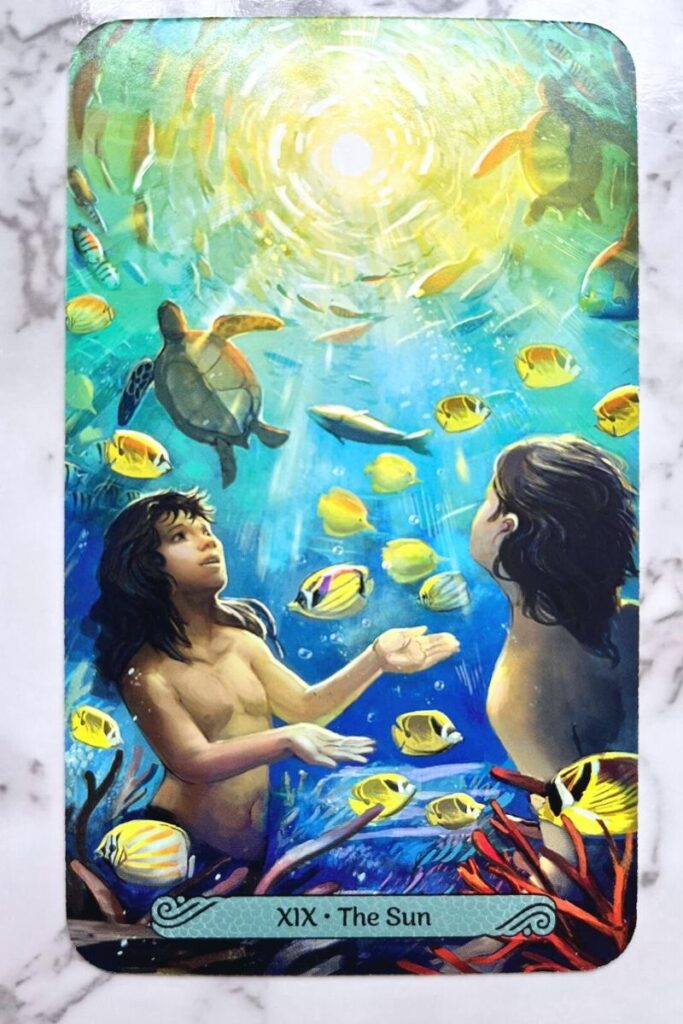 Mermaid Tarot The Sun Card