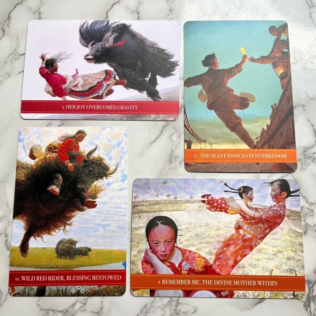 Examples of Wild Kuan Yin Oracle Deck Cards