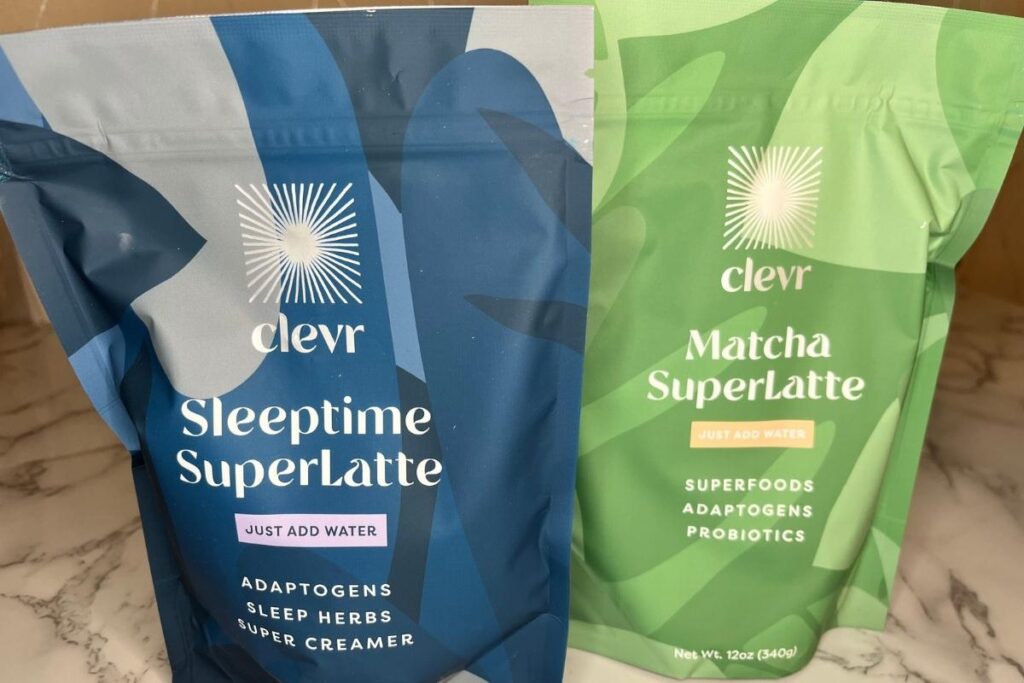 Matcha and Sleeptime Clevr Superlattes side by side.