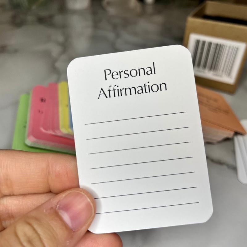 Sample blank card to write your own affirmations