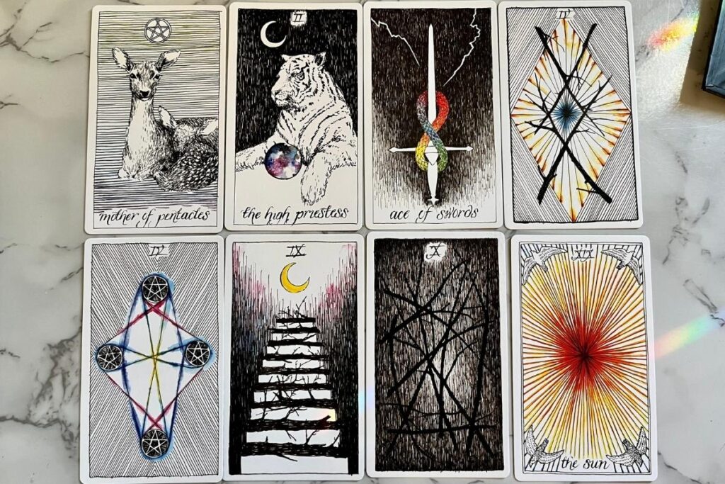 Wild Unknown Tarot review sample cards