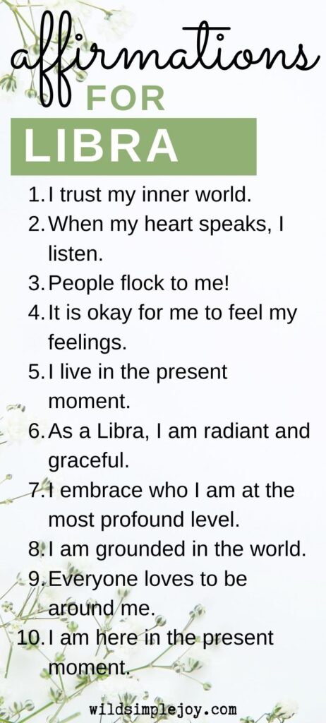 Affirmations for Libras (Vertical Pinterest Image)