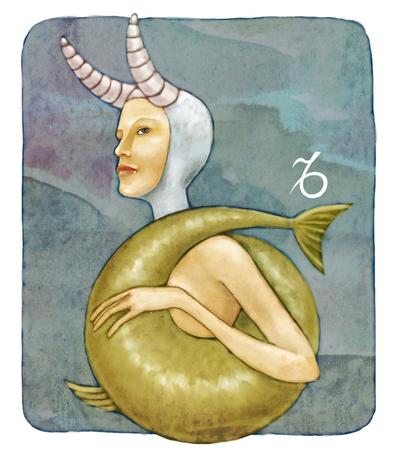 Capricorn woman illustration