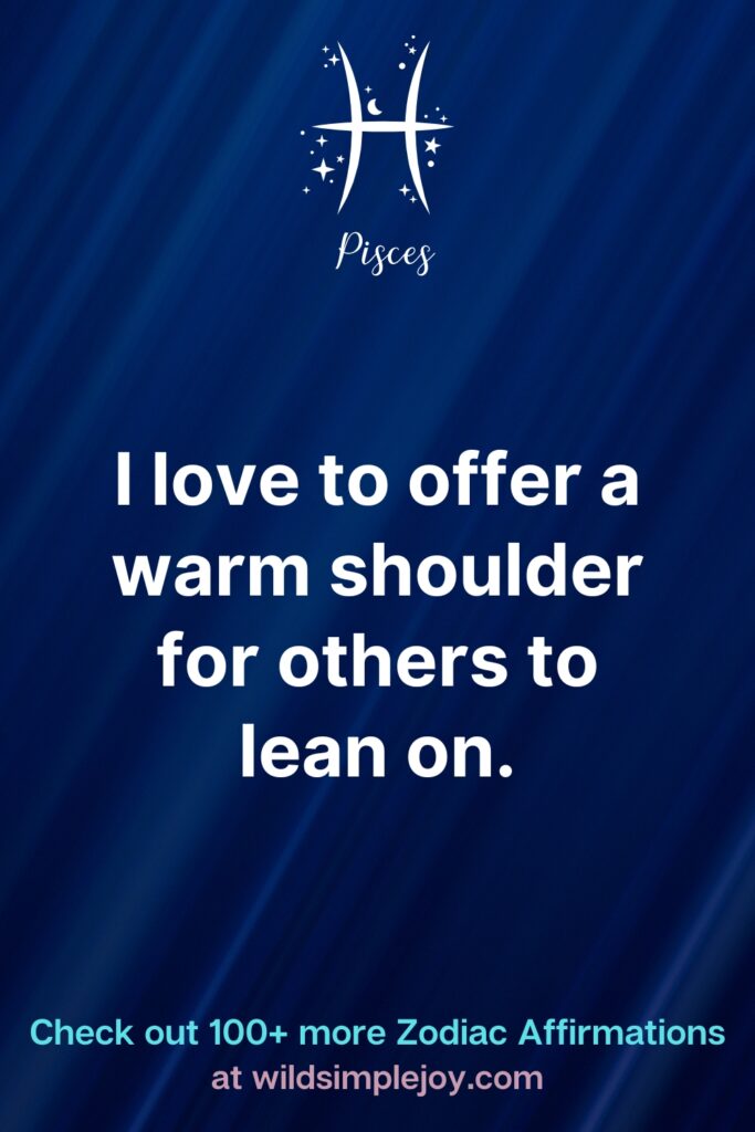 I love to offer a warm shoulder for others to lean on