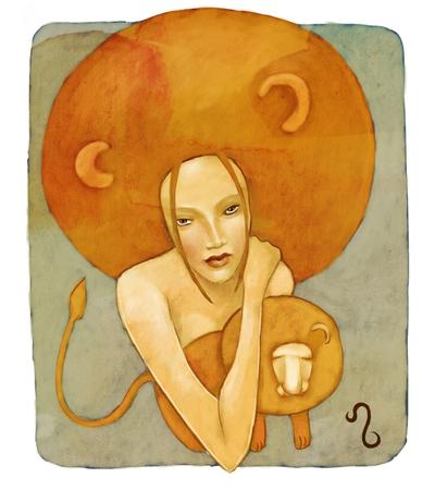 Leo woman illustration