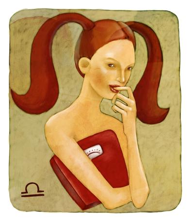 Libra woman illustration