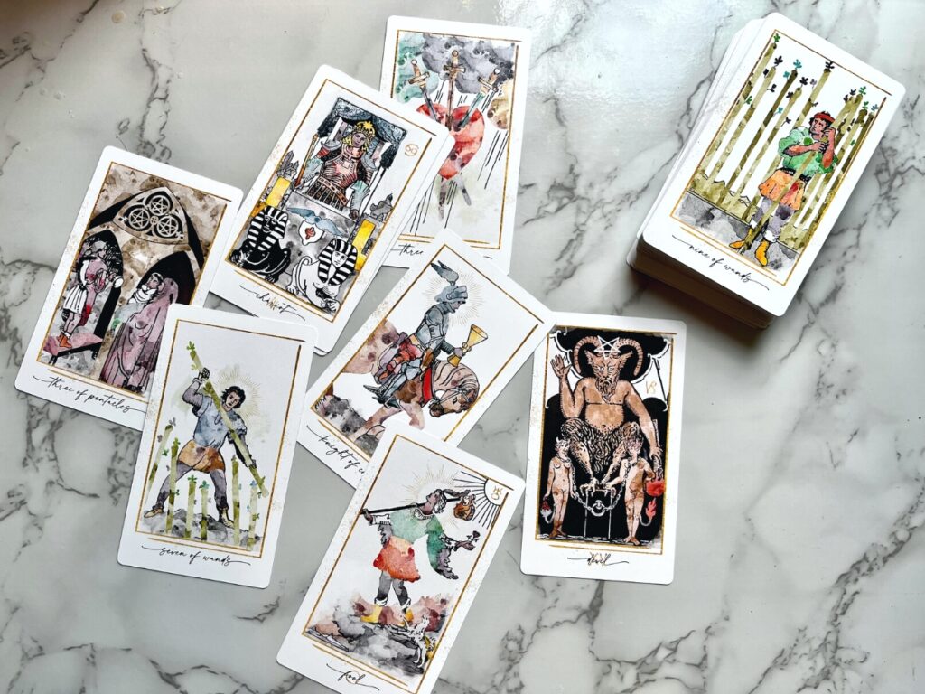 More visuals of the Modern Hue Tarot