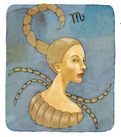 Scorpio woman illustration