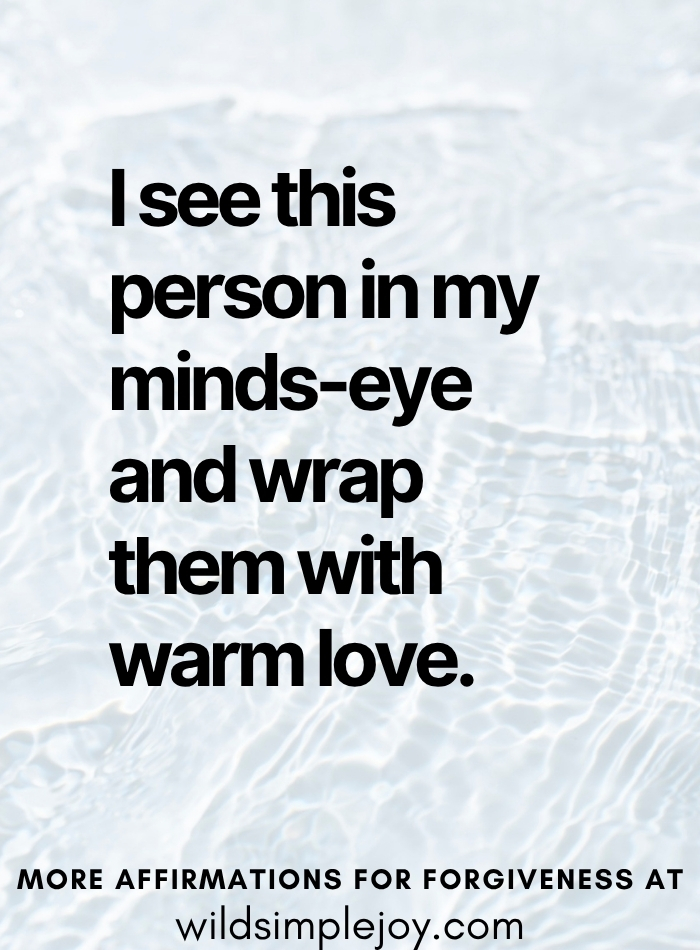I see this person in my mind's eye and wrap them with love