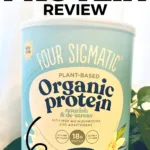 Four Sigmatic Protein Powder with Adaptogens and Mushrooms Review, Vertical pinterest image, wildsimplejoy.com