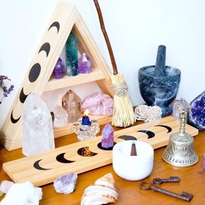 Witch altar set up