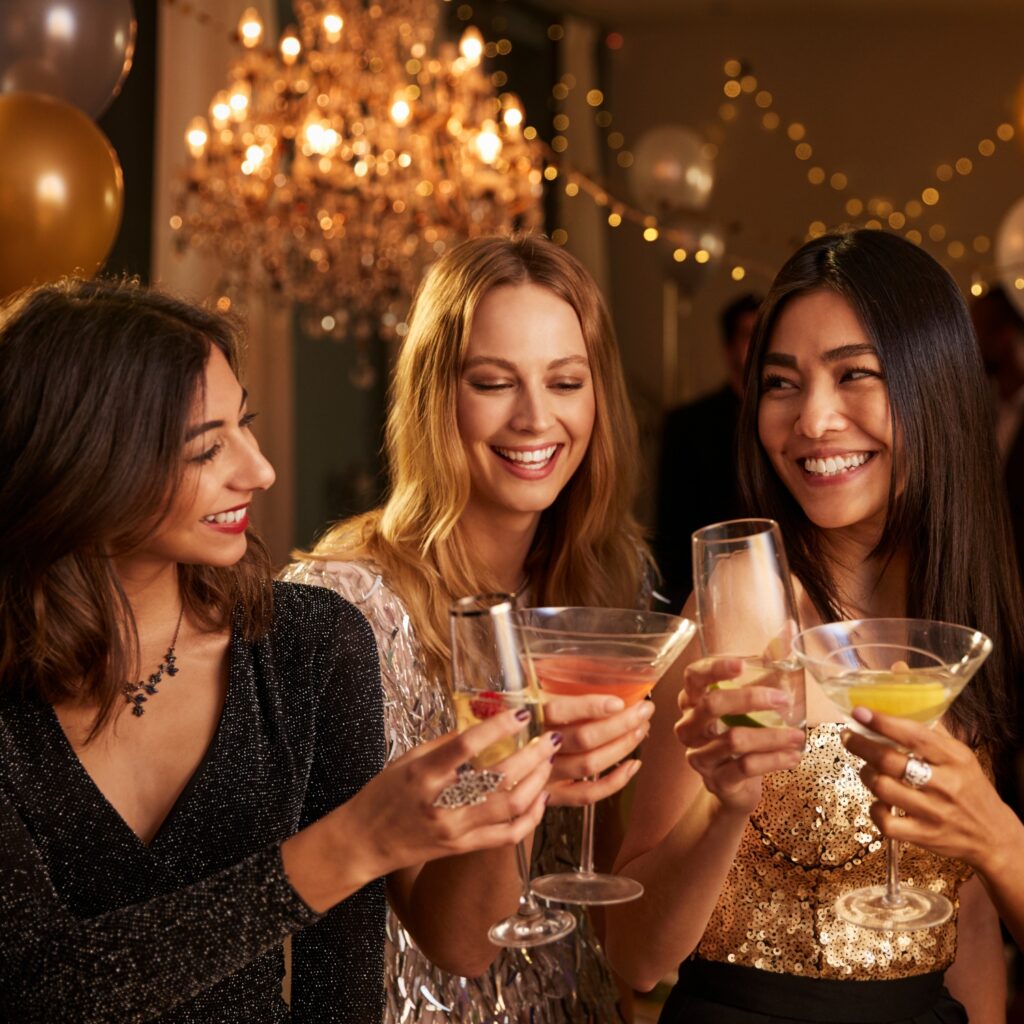 Women at New Year's party, New Year's Resource Page for Wild Simple Joy