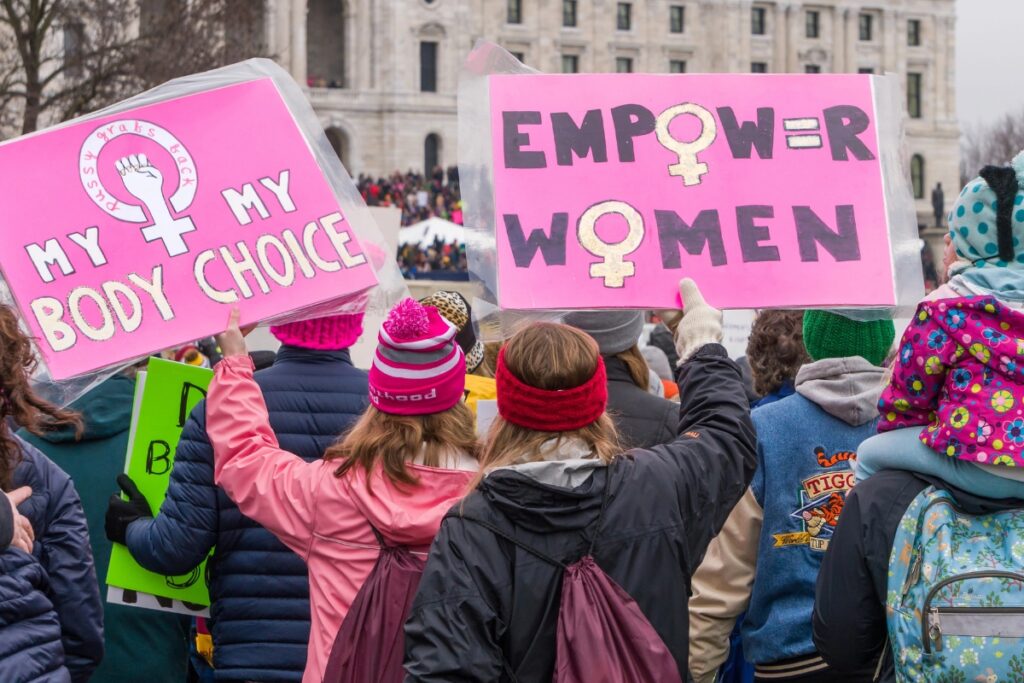 Protest in 2017 for Women's rights