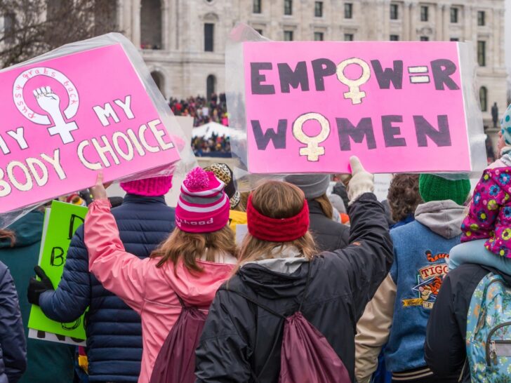 Protest in 2017 for Women's rights