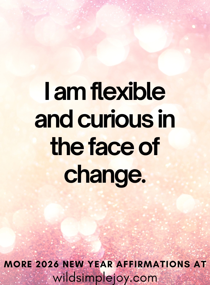 I am flexible and curious in the face of change Affirmations for 2026 New Year