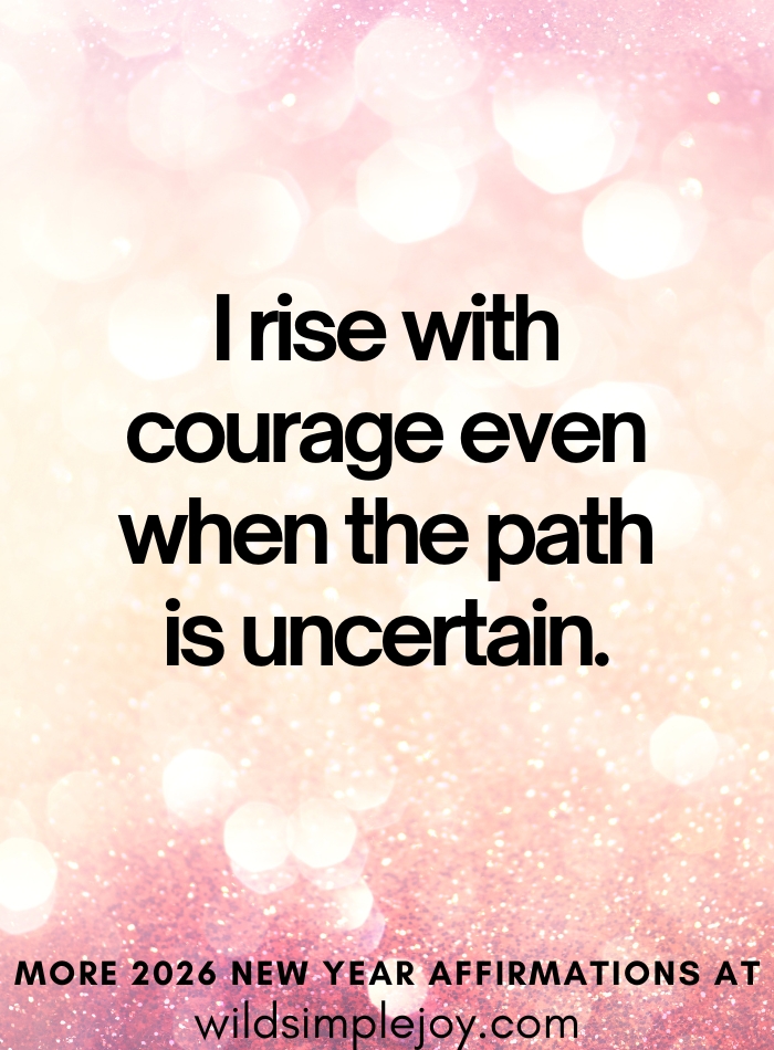 I rise with courage even when the path is uncertain Affirmation for 2026 political