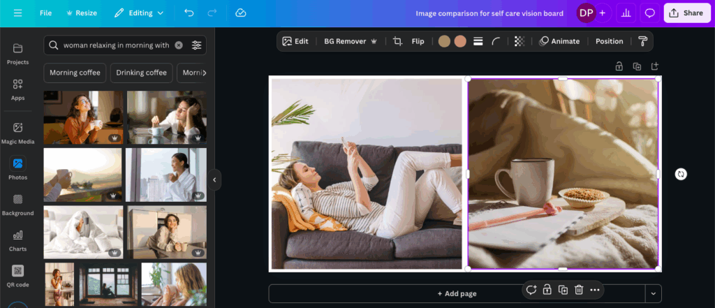 Screen shot of Canva